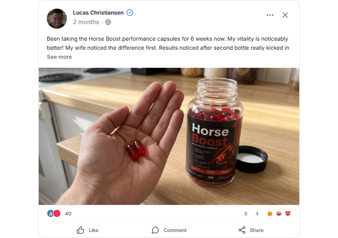 Horse Boost Review from facebook